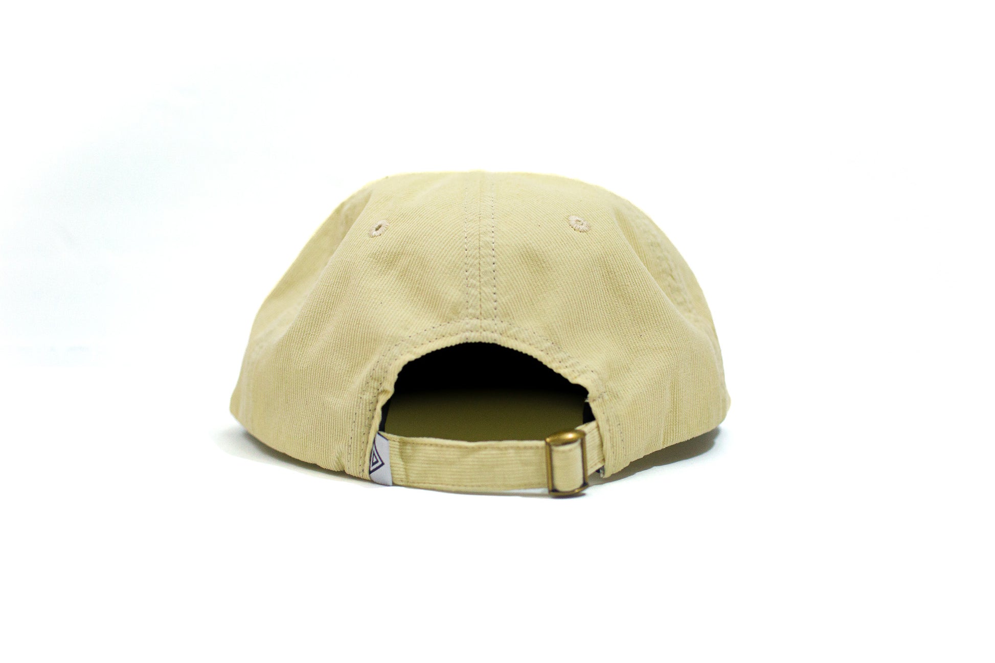 back of yellow hat with adjustable metal clip