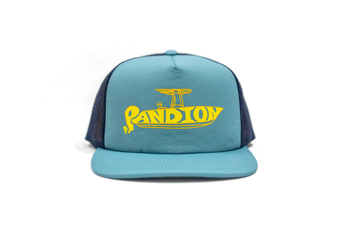 retro teal blue pandion hat product image