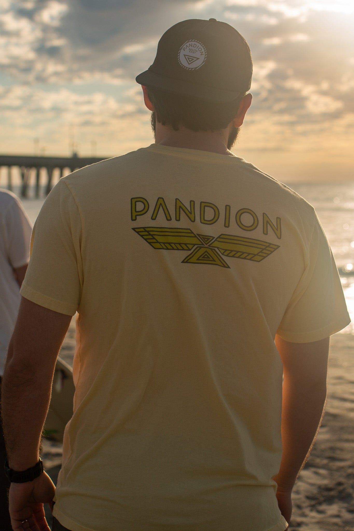 pandion southeast yellow buttery soft logo tee shirt