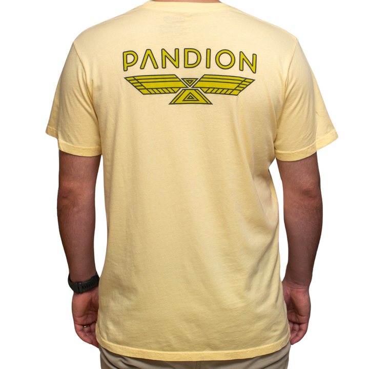 yellow pandion logo tee (back)