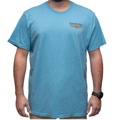 pandion blue shirt with company logo (front)